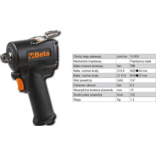 Beta PNEUMATIC IMPACT WRENCH, BIDIRECTIONAL, COMPACT, 1/2, 770NM, 1927XM