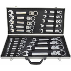 Awtools AW FLEX-HEAD RATCHET COMBINATION SPANNER SET 22pcs 6-32mm CASE