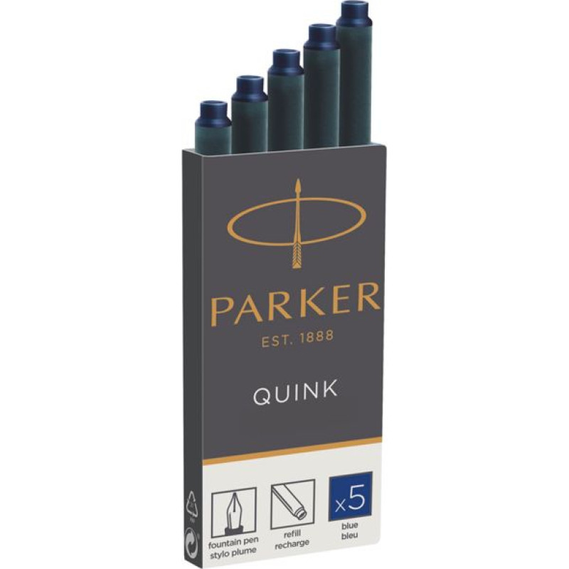 Parker 1x5 Parker ink cartridge Quink blue