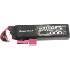 Gens Ace Lipo 800MAH 11.1V 25C 3S1P Airsoft Gun Lipo Battery with T (Deans) Plug