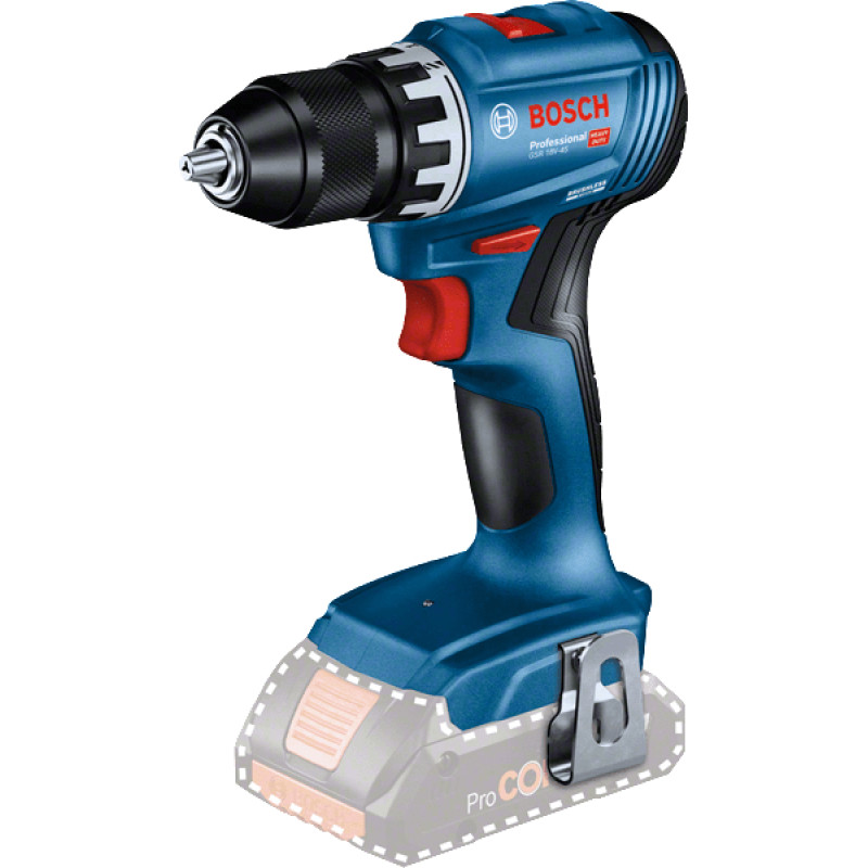 Bosch GSR 18V-45 Professional 500 RPM Beraktė 900 g Juoda, Mėlyna