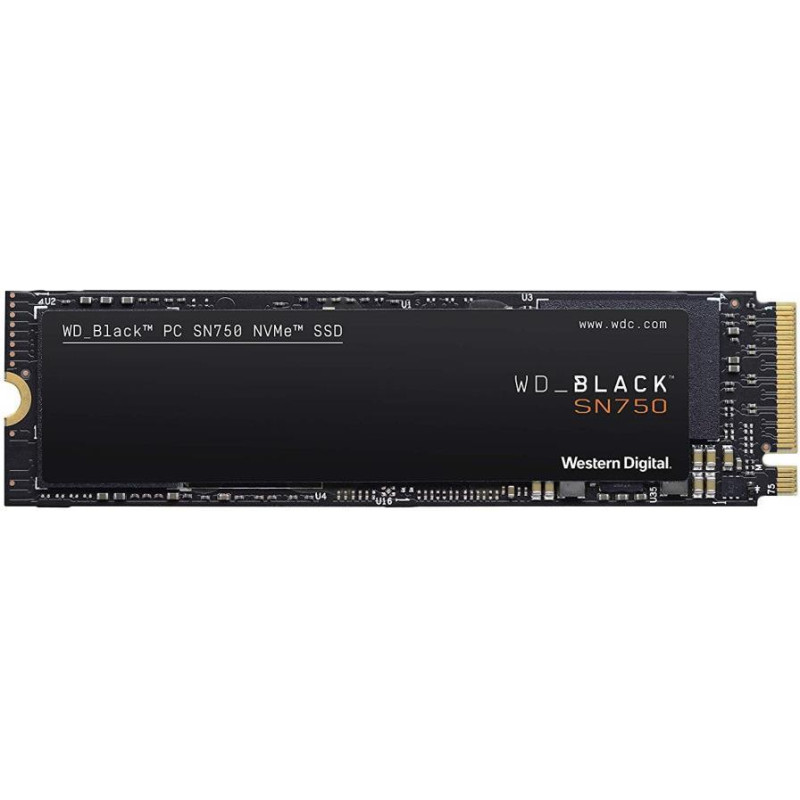 Western Digital SSD|WESTERN DIGITAL|Black SN750|2TB|M.2|PCIE|NVMe|Write speed 2900 MBytes/sec|Read speed 3400 MBytes/sec|2.38mm|TBW 1200 TB|MTBF 1750000 hours|WDS200T3X0C