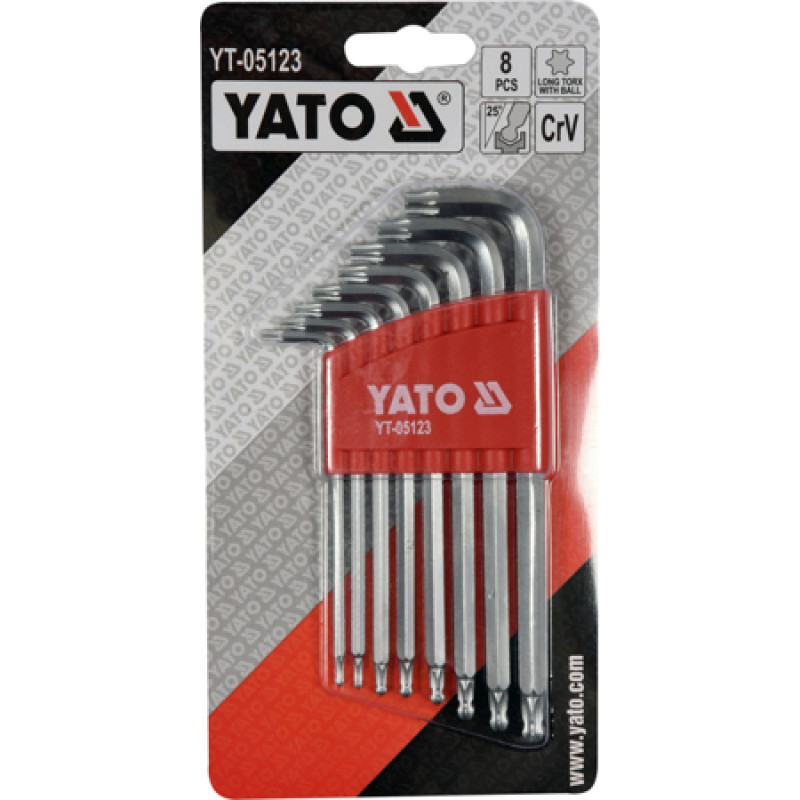 Yato TORX Z KULKĄ 8szt / DŁUGIE