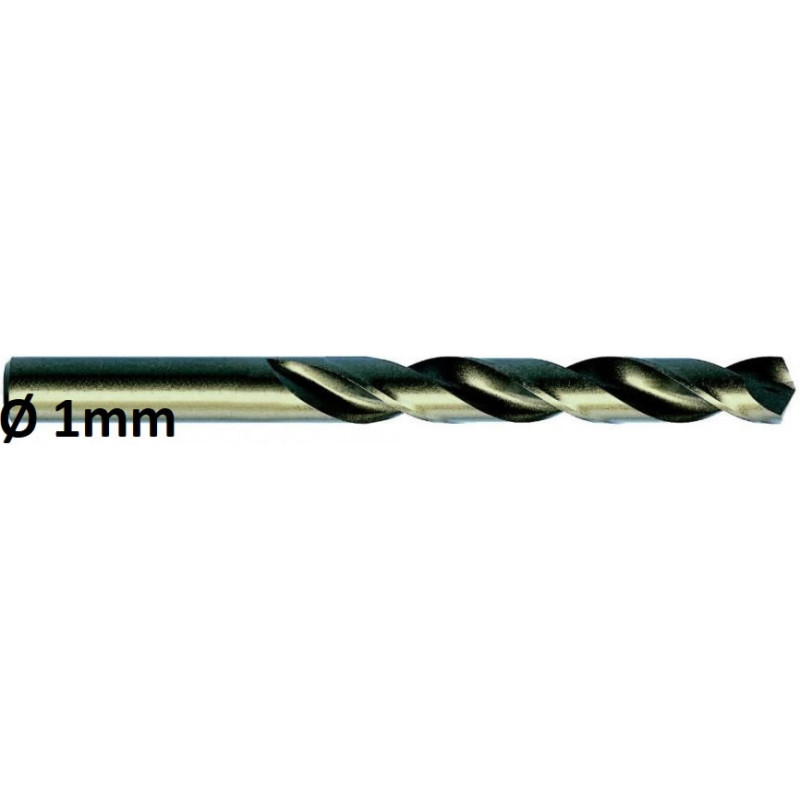 Exact Metalo grąžtas DIN338 HSSE-Co5 Ø1mm 10vnt., Exact