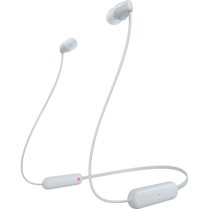 Sony WI-C100W, headphones (white, bluetooth, USB-C)