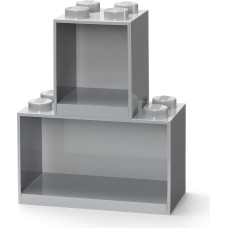 Room Copenhagen LEGO Regal Brick Shelf 8+4, Set 41171740 (light grey, 2 shelves)