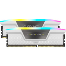 Corsair DDR5 - 64GB - 6000 - CL - 30 (2x 32 GB) dual kit, RAM (white, CMH64GX5M2B6000C30W, Vengeance RGB, INTEL XMP)