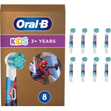 Oral-B Braun Oral-B Kids Spiderman 8-piece brush attachment (white, frustration-free packaging)