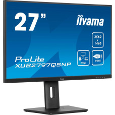 Iiyama ProLite XUB2797QSNP-B1, LED monitor - 27 -  black (matt), WQHD, IPS, USB-C dock, KVM switch, RJ45, 100Hz panel