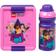 Room Copenhagen LEGO Lunch Box Set Friends (purple/pink, 2 pieces, with drinking bottle)