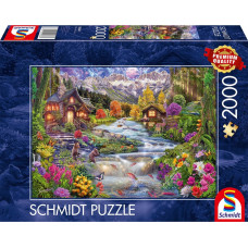 Schmidt Spiele River Idyll in the Mountains, Puzzle (1000 pieces)