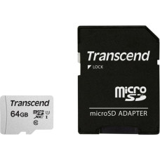 Transcend MEMORY MICRO SDXC 64GB W/ADAPT/UHS-I TS64GUSD300S-A TRANSCEND