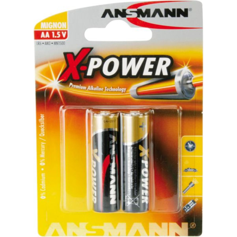 Ansmann 1x2 Ansmann Alkaline Mignon AA LR 6 X-Power