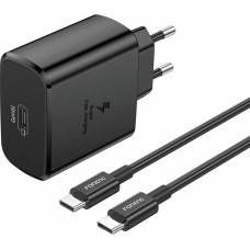 Foneng EU62 USB-C 45W mains charger + USB-C cable (black)