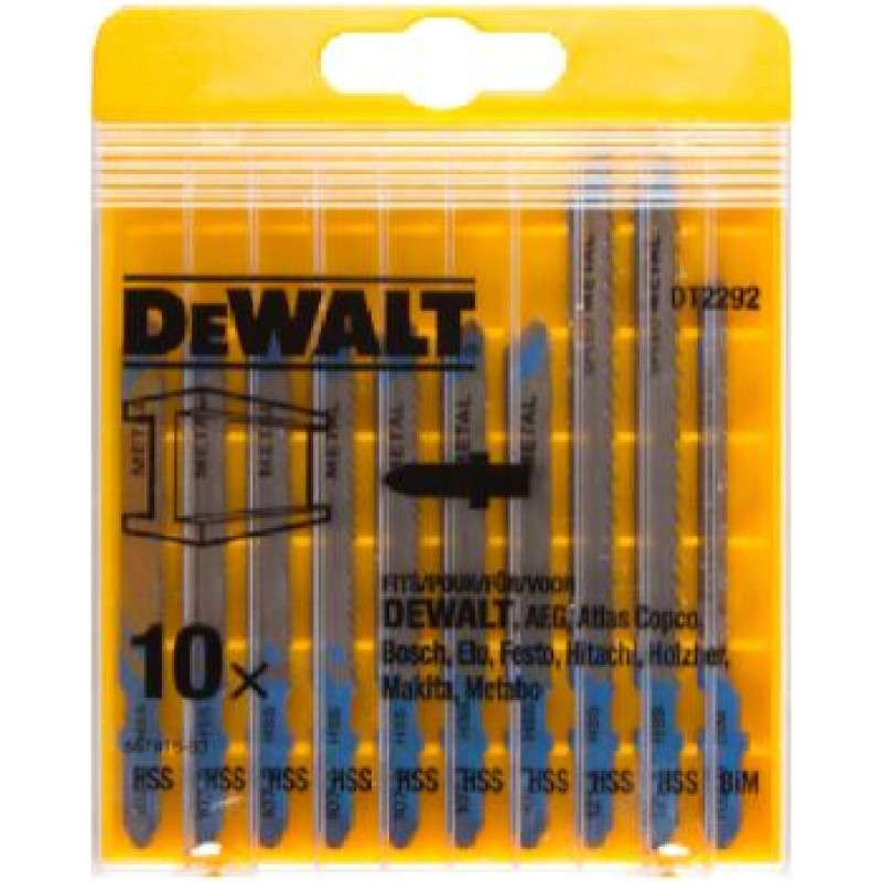 Dewalt DT2292-QZDeWalt JIGSAW BLADES - 10 Hhs METAL DT2292