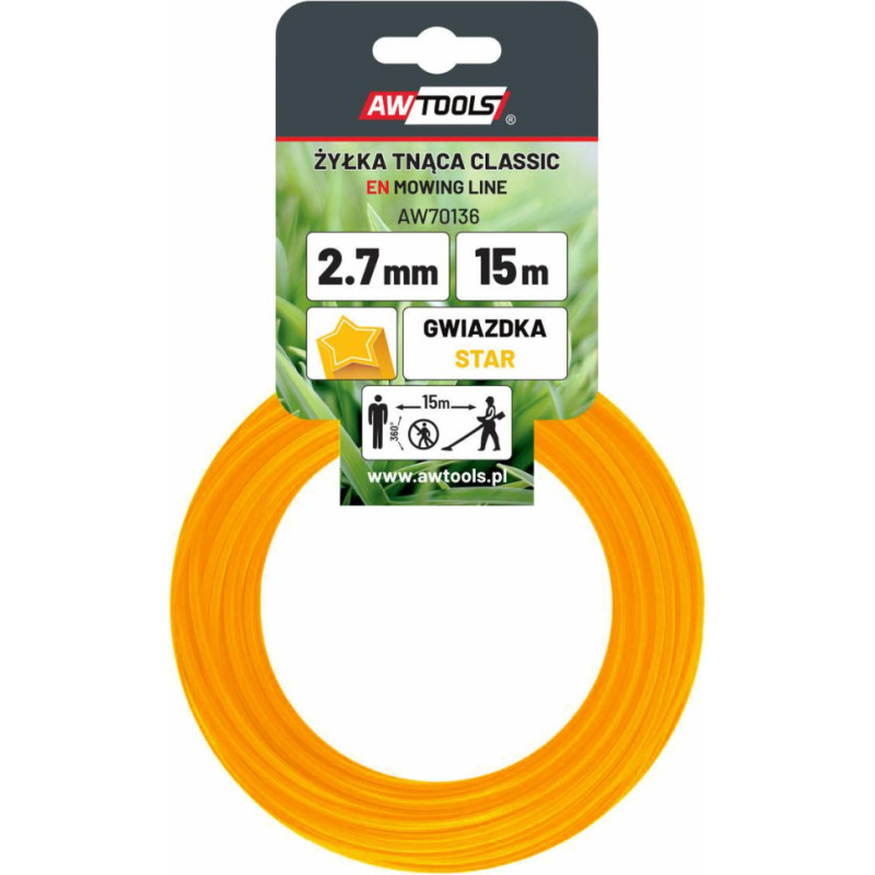 Awtools AW TRIMMER LINE CLASSIC  2,4x15m/ STAR