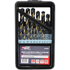 Awtools AW HSS M2 PREMIUM METAL DRILL BIT SET 1.0 - 13.0mm/ 25pcs