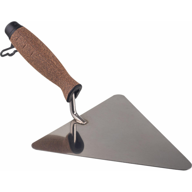 Awtools AW STAINLESS STEEL TRIANGULAR BUCKET TROWEL 200mm/ CORK HANDLE