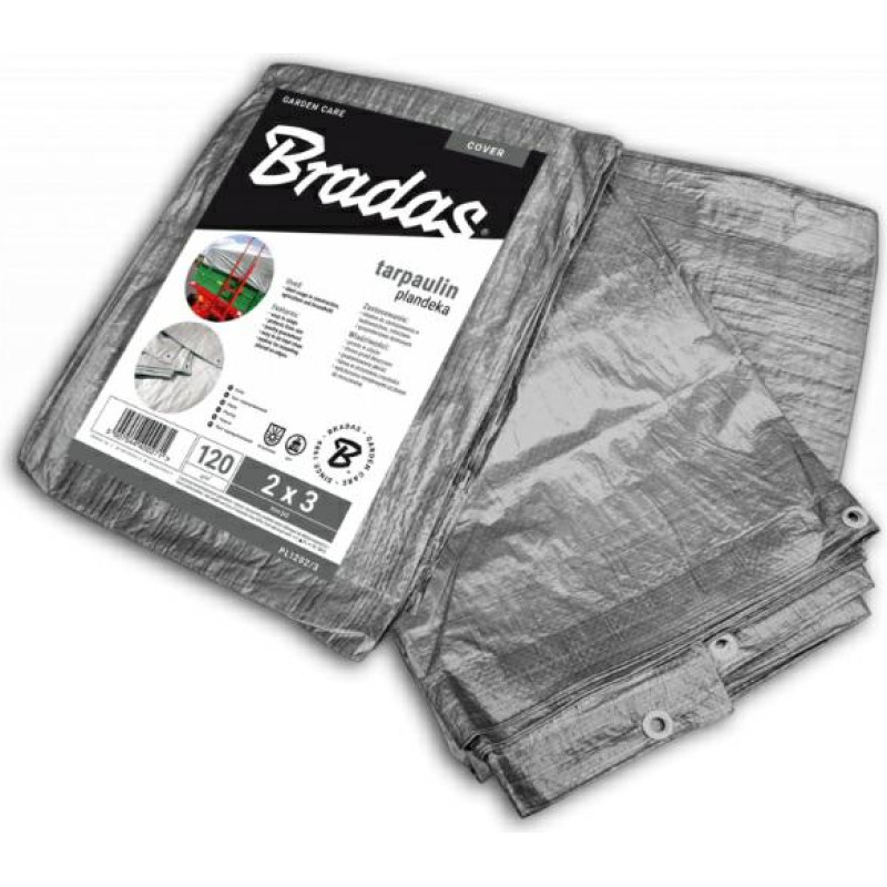 Bradas PLANDEKA  SREBRNA 120g  15 x 20m BRADAS