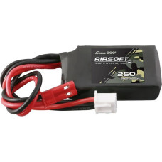 Gens Ace 250mAh 7.4V 35C 2S1P Airsoft Gun Lipo Battery with JST-SYP Plug