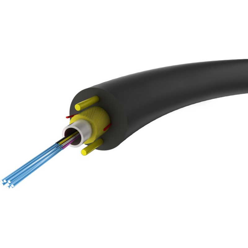 Optix | universal fiber optic cable Z-XOTKtcdD 12F | single-mode, G.652D, 4km, 5,2 mm, 1,2 KN, aramid