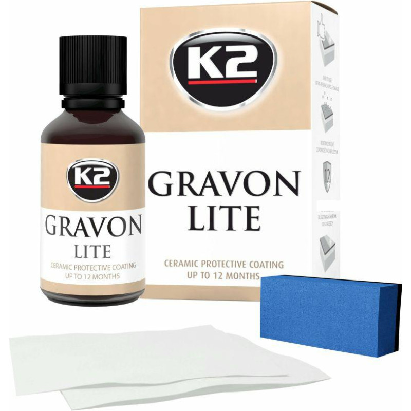 K2 CERAMICZNA POWŁOKA ZABEZPIECZAJĄCA LAKIER  GRAVON LITE 50 ML