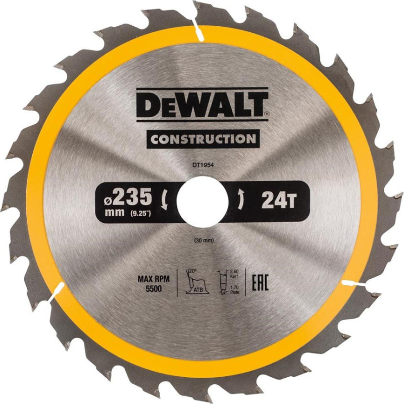 Dewalt PIŁA TARCZ.235x30mmx24z