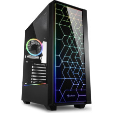 Sharkoon RGB LIT 100 tower case (black, front and side panel of tempered glass)