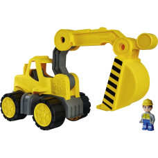 Simba-Dickie BIG Power-Worker excavator + figure, toy vehicle (yellow/grey)