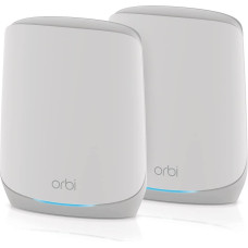 Netgear Orbi WiFi6 Tri-Band Mesh System Set of 2, Mesh Router (white)