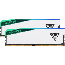 Patriot DDR5 - 32GB - 6200 - CL - 42 (2x 16 GB) dual kit, RAM (white, PVER532G62C42KW, Viper Elite 5 RGB, INTEL XMP, AMD EXPO)