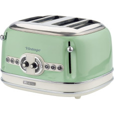 Ariete Vintage 4-slot toaster 156 (light green, 1,600 watts, for 4 slices of toast)