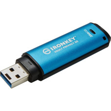 Kingston IronKey Vault Privacy 50 256 GB, USB stick (light blue/black, USB-A 3.2 Gen 1)