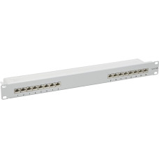 Delock 19  patch panel 16 port Cat.6A (grey, 1 U)