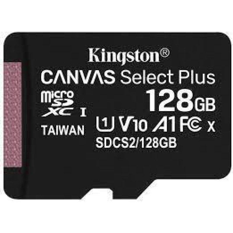 Kingston Memory card microSD 128GB Canvas Select Plus 100MB/s