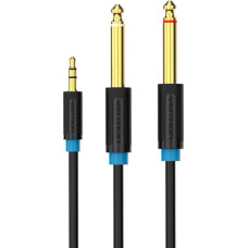 Vention Audio Cable 3.5mm TRS to 2x 6.35mm Vention BACBF 1m (black)