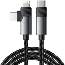 Essager Cable USB Essager EXCTTL-WL0G-P USB-C to lightning+USB-C 65W 1m (gray)