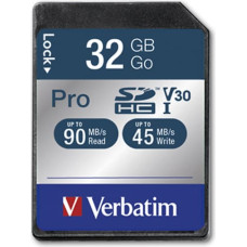 Verbatim Pro 32 GB SDHC UHS Klasės 10