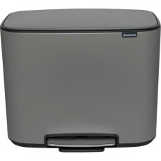 Brabantia Bo Pedal Bin Mineral Concrete Grey, 11 + 23 L