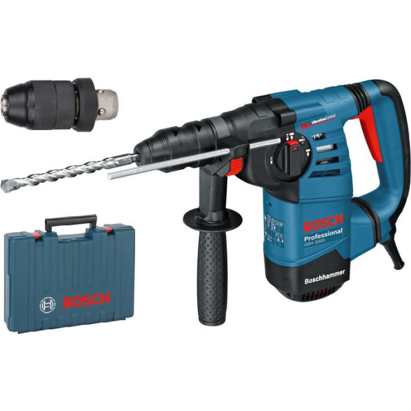 Bosch Rotary Hammer GBH 3000 Professional (blue / black, 780 Watt, incl.)