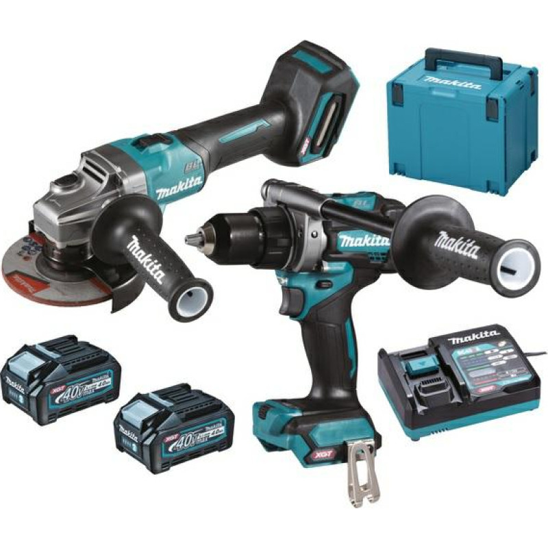 Makita ZESTAW COMBO 40Vmax XGT (GA005G+DF001G) 2x4,0Ah MAKPAC DK0124G201