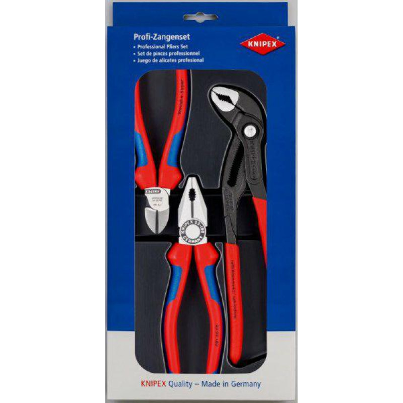 Knipex ZESTAW SZCZYPIEC 3szt. 0302180/7002160/8701250