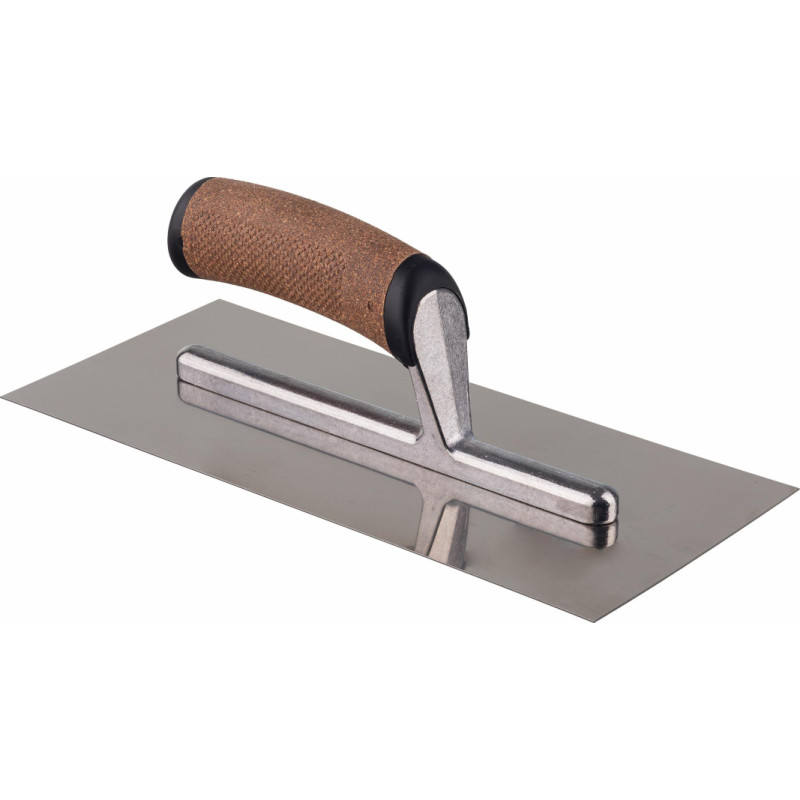 Awtools AW STAINLESS STEEL TROWEL 400mm/ CORK HANDLE & ALU SHANK