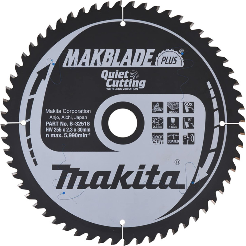 Makita PIŁA TARCZOWA  255x30x60z MAKBLADE PLUS DREWNO