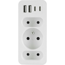 Plast-Rol ROZGAŁĘŹNIK TRZYKROTNY + 2x USB I 2x USB C