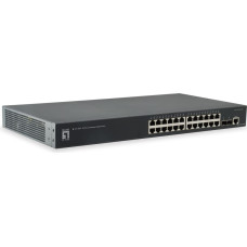 Level One LevelOne GTL-2661 tinklo komutatorius Valdomas L2 Gigabit Ethernet (10/100/1000) Juoda