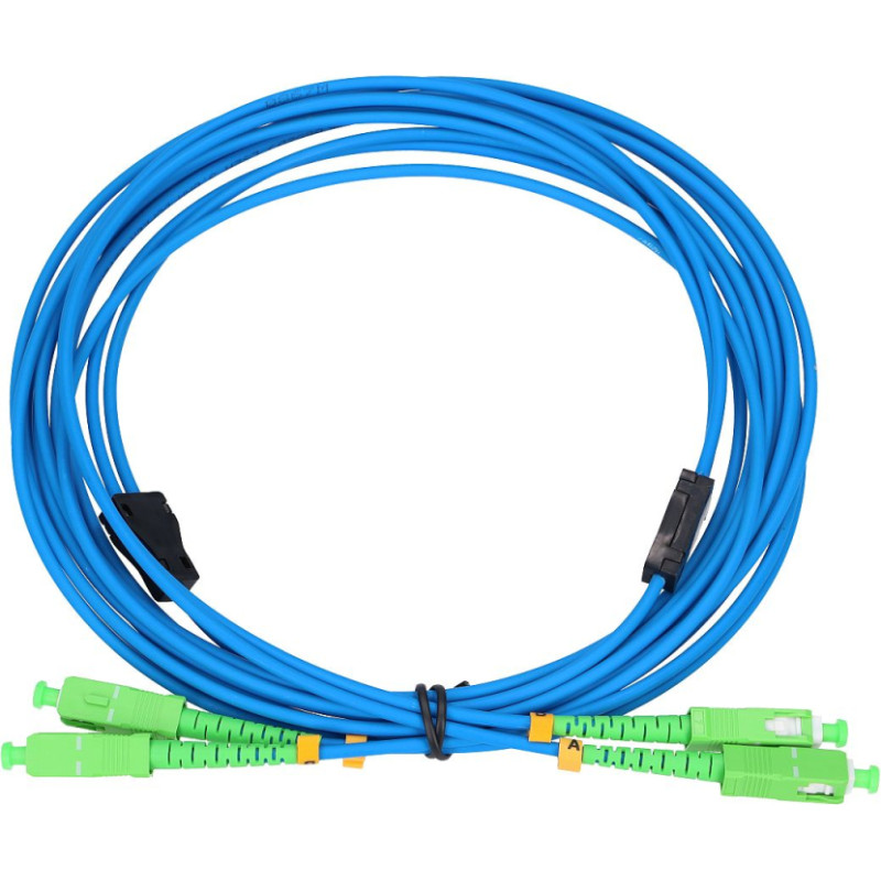 Extralink SC/APC-SC/APC | Patchcord | Armored, LSZH, Single Mode, Duplex, G652D, 3mm, 3m