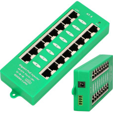 Extralink 8 Port | Gigabit PoE Injector | Active, 8 ports Gigabit 802.3at/af, Mode A