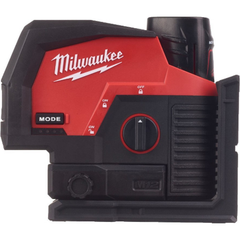 Milwaukee LASER PŁASZCZYZNOWY +PION ZIELONY 38m 1x3,0Ah M12CLLP-301C