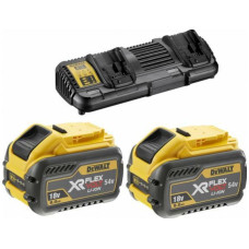 Dewalt .ZESTAW FLEXVOLT 2x9.0Ah + ŁADOWARKA PODWÓJNA 4A